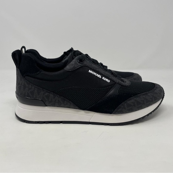Michael Kors Allie Stride Trainer Logo Black Sneaker - NWT - Picture 5 of 12